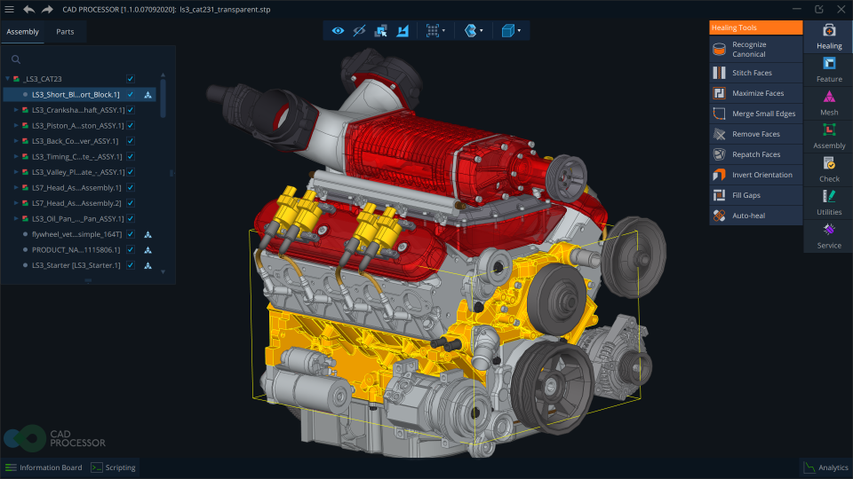 screenshot of CAD Processor